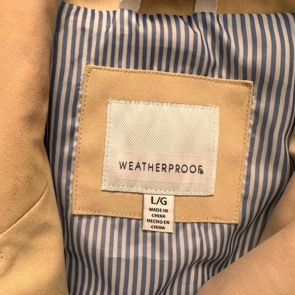 Weatherproof Short Trench Coat in Light Beige - Picture 3 of 3